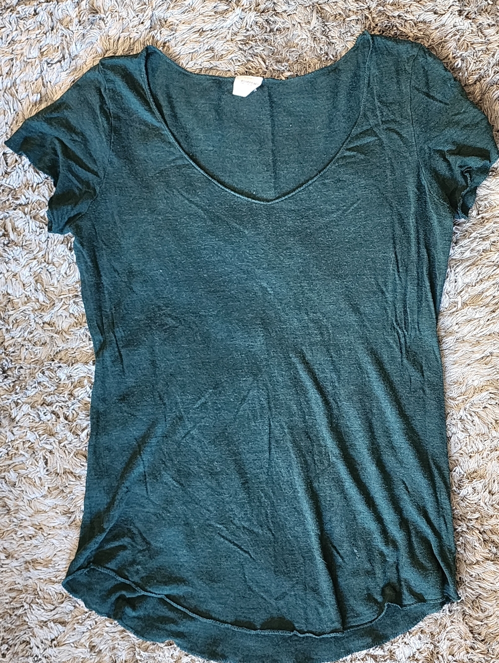 Essentials Deep Teal Scoop Neck Short Sleeve Tee